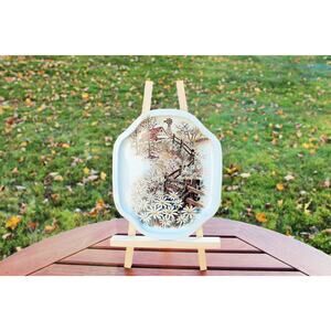 Country Barn / Metal Tray / Field of Flowers Tin Tray / Decorative Tray